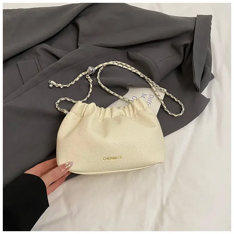 2025 Spring New Lychee Pattern Cloud Chain Women's Shoulder Crossbody Bag - Image 5