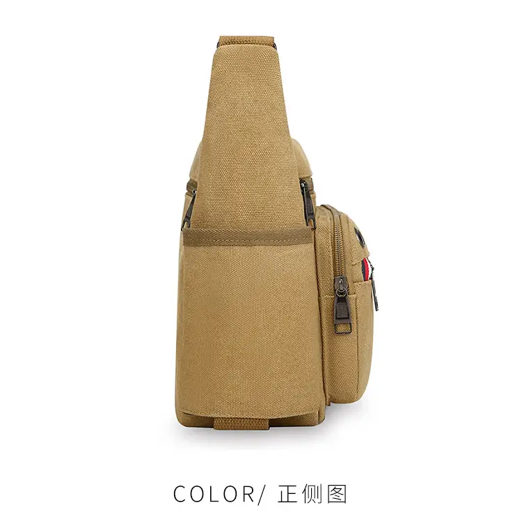 Men's Crossbody Bag Canvas Multi Layer Large Capacity — feature 15