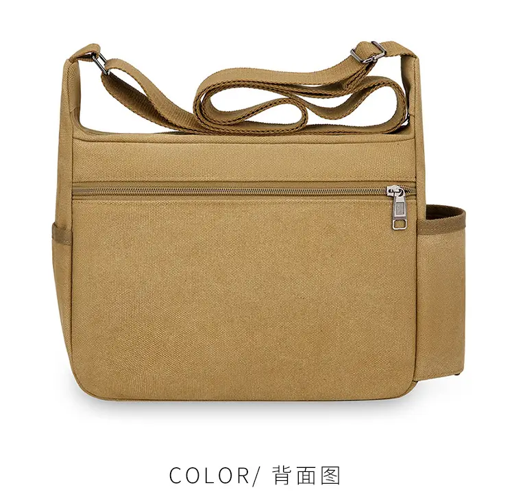 Men's Crossbody Bag Canvas Multi Layer Large Capacity — feature 16