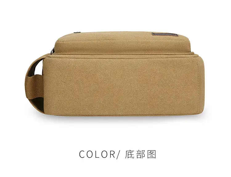 Men's Crossbody Bag Canvas Multi Layer Large Capacity — feature 17