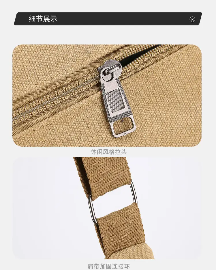 Men's Crossbody Bag Canvas Multi Layer Large Capacity — feature 18