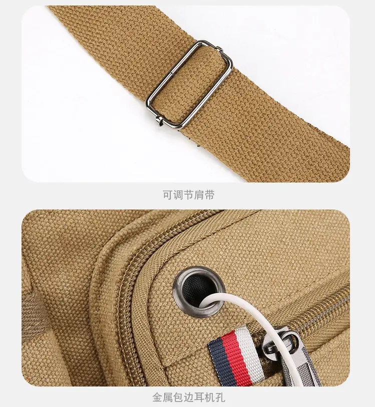 Men's Crossbody Bag Canvas Multi Layer Large Capacity — feature 19