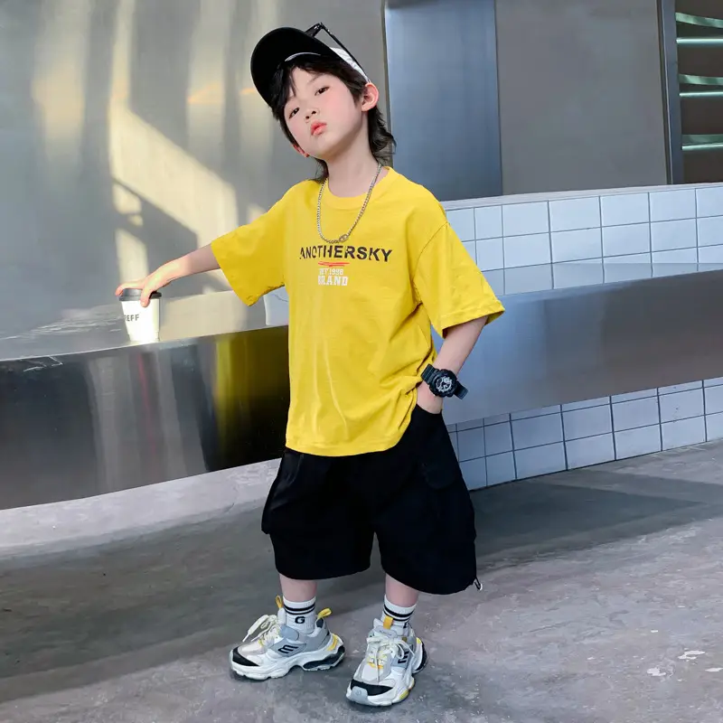 Boys 2026 Summer Dopamine Half Sleeve T-Shirt Black - Image 6