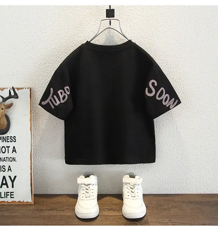 8108 Boys T-Shirt Black Korean Style 2026 — feature 10