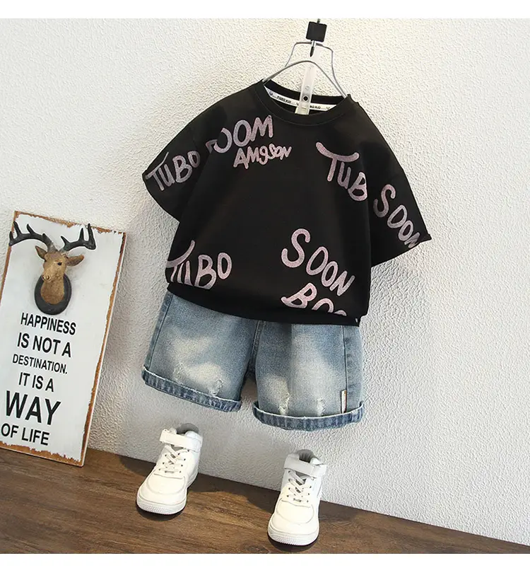 8108 Boys T-Shirt Black Korean Style 2026 — feature 7