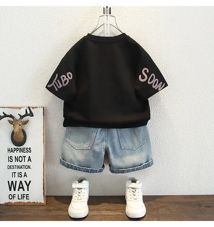 8108 Boys T-Shirt Black Korean Style 2026 — feature 8