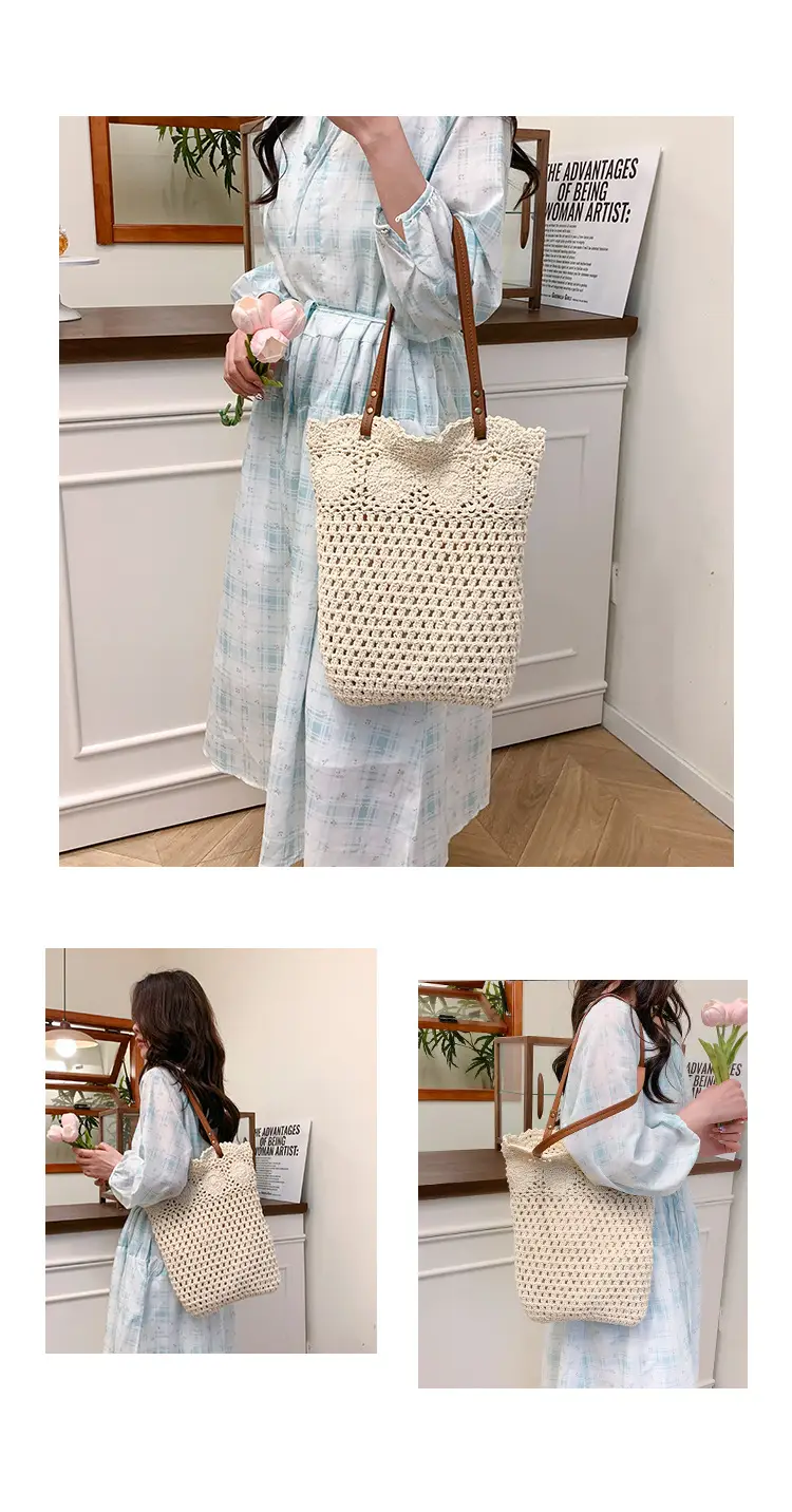 Women Straw Bag Large Capacity Woven Beige 2025 — feature 13
