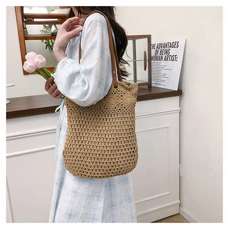 Women Straw Bag Large Capacity Woven Beige 2025 — feature 15