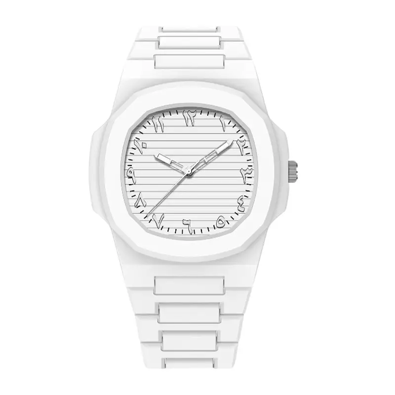 White Quartz Watch for Men Women Student Fashion - Image 2