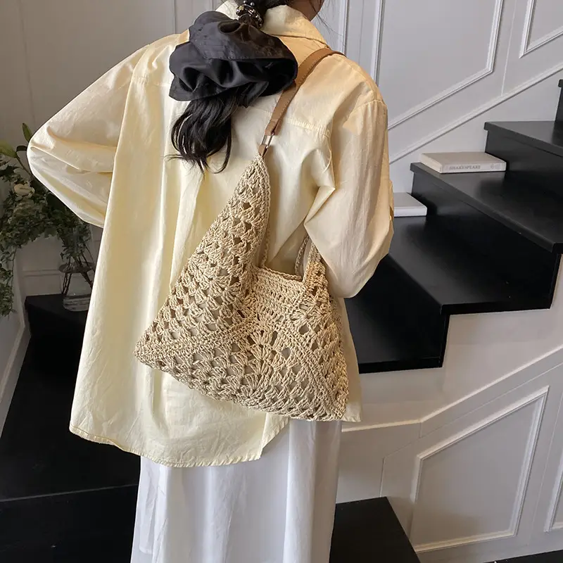 2025 Summer French Woven Straw Bag Large Capacity - Image 6