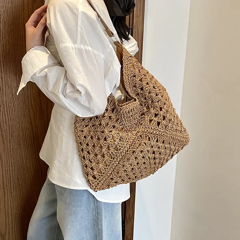 2025 Summer French Woven Straw Bag Large Capacity - Image 7