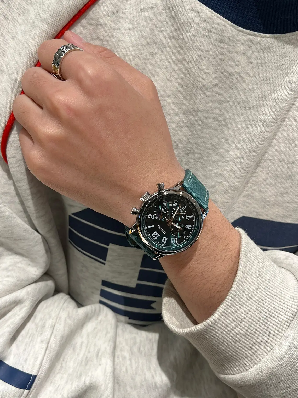 Men's Swiss Chronograph Watch Black Quartz Belt — feature 12