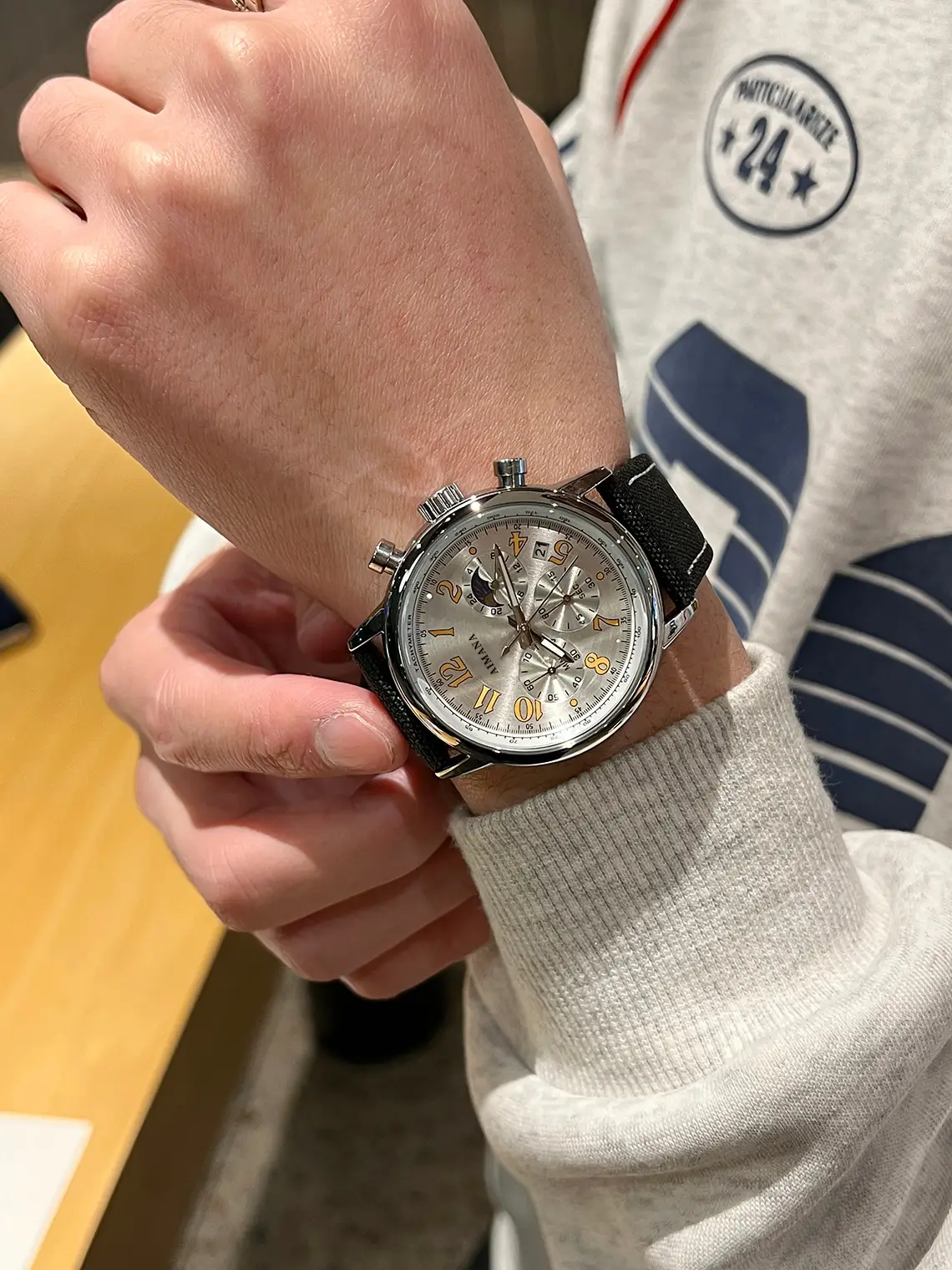 Men's Swiss Chronograph Watch Black Quartz Belt — feature 5
