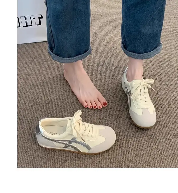Trendy Internet-Famous White Sneakers for Women 2025 New Spring German Training Shoes Stylish Versatile Popular Ins Trend — feature 9