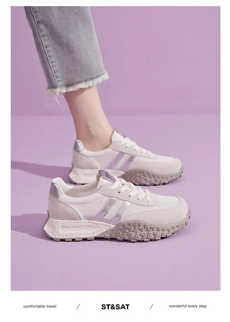 Women's Shoes Wholesale Autumn Fashion Fly-Knit Casual Shoes Low-Top Thin Breathable Lightweight Thick-Soled Height-Increasing Sneakers for Women — feature 11