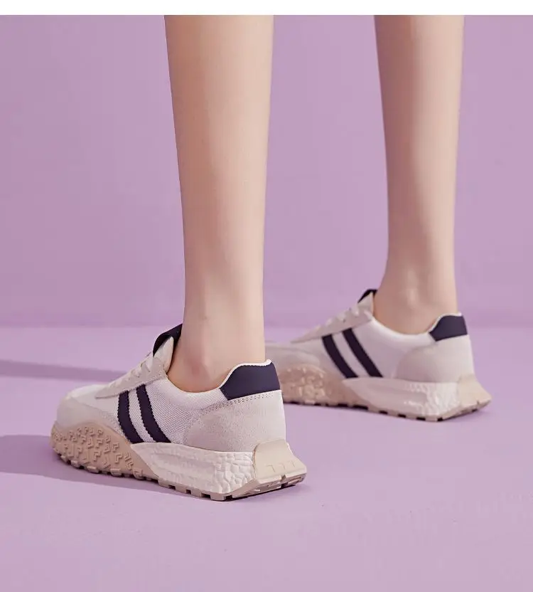Women's Shoes Wholesale Autumn Fashion Fly-Knit Casual Shoes Low-Top Thin Breathable Lightweight Thick-Soled Height-Increasing Sneakers for Women — feature 17