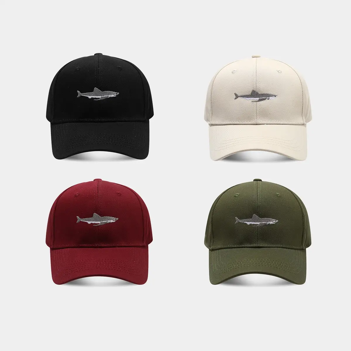 Navy Shark Embroidered Baseball Cap for Men Women - Image 7