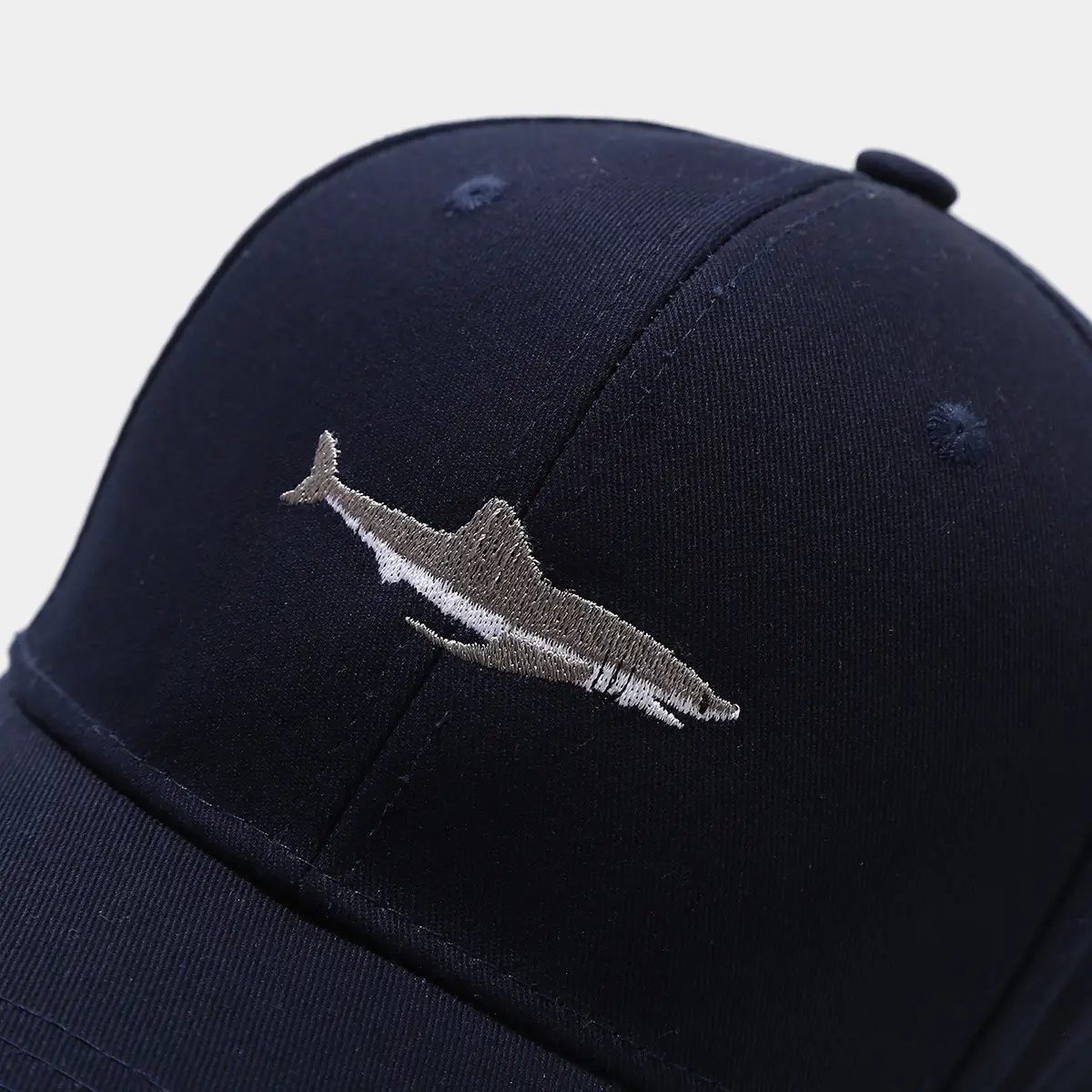 Navy Shark Embroidered Baseball Cap for Men Women — feature 11