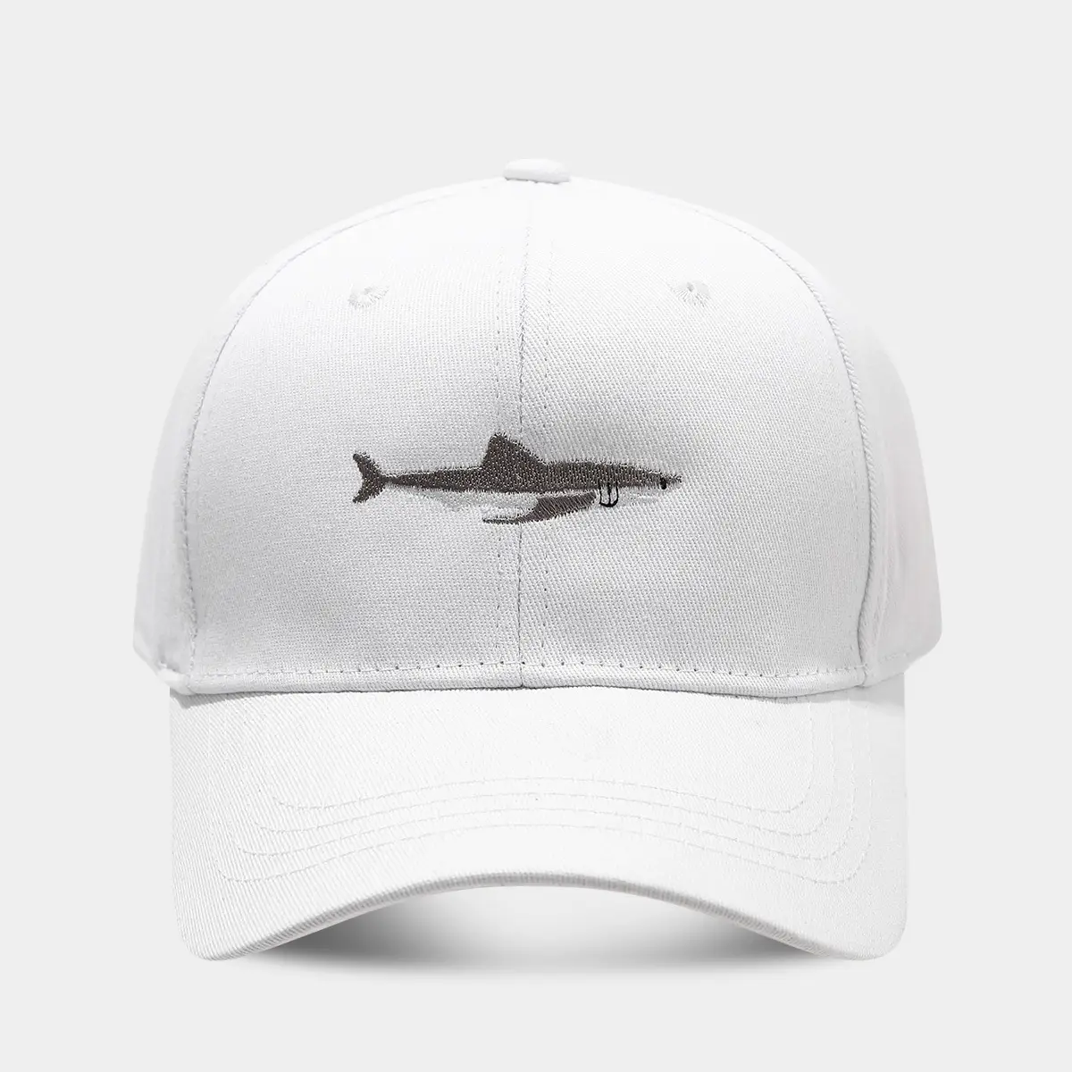 Navy Shark Embroidered Baseball Cap for Men Women - Image 2
