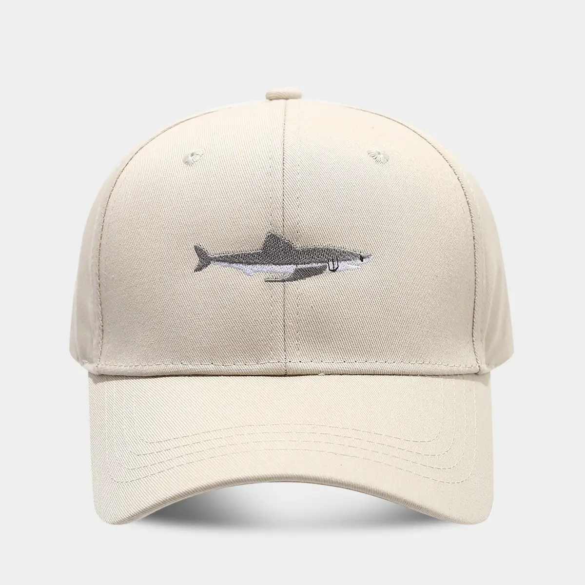 Navy Shark Embroidered Baseball Cap for Men Women - Image 3