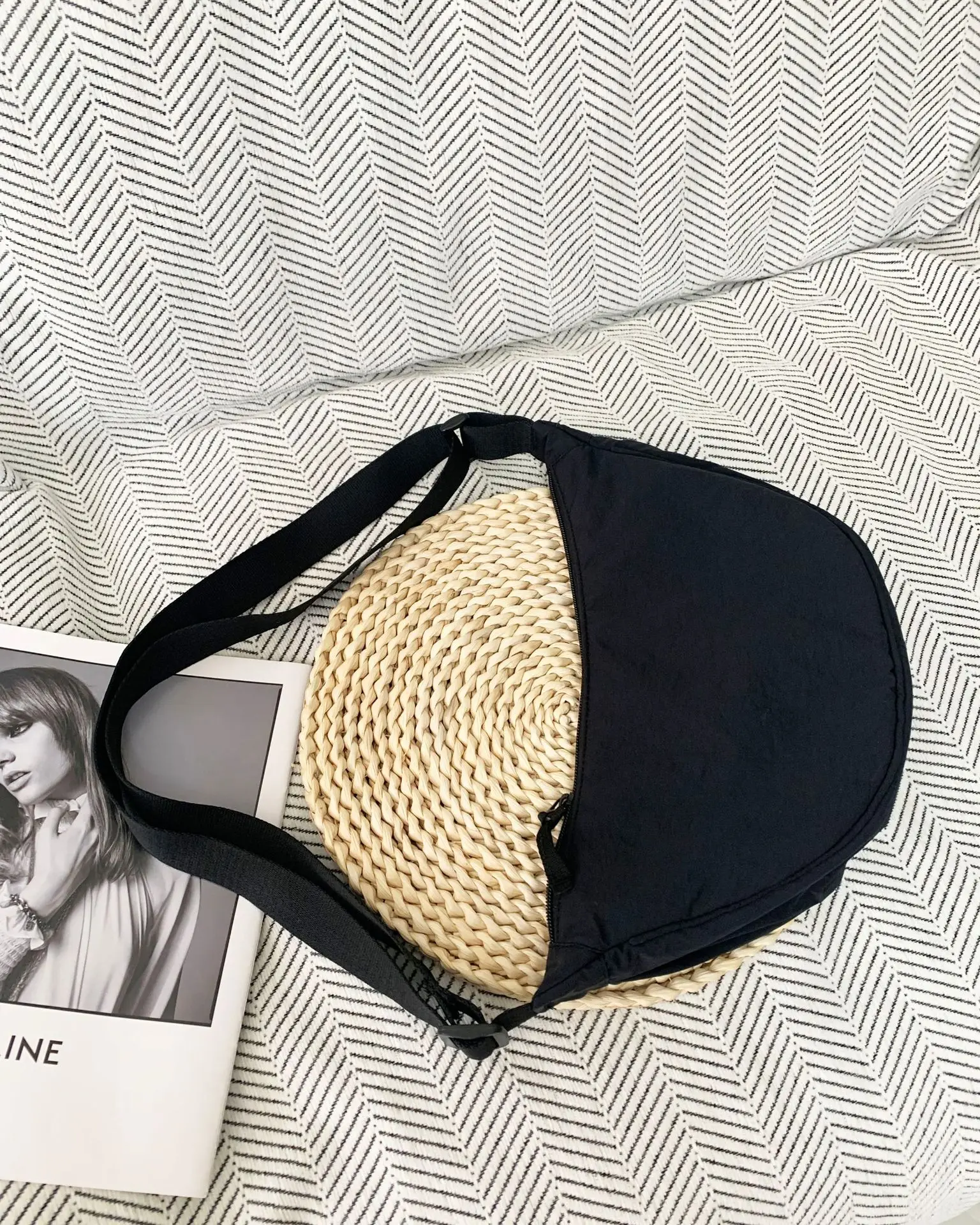 2025 Blue Nylon Crossbody Bag for Women