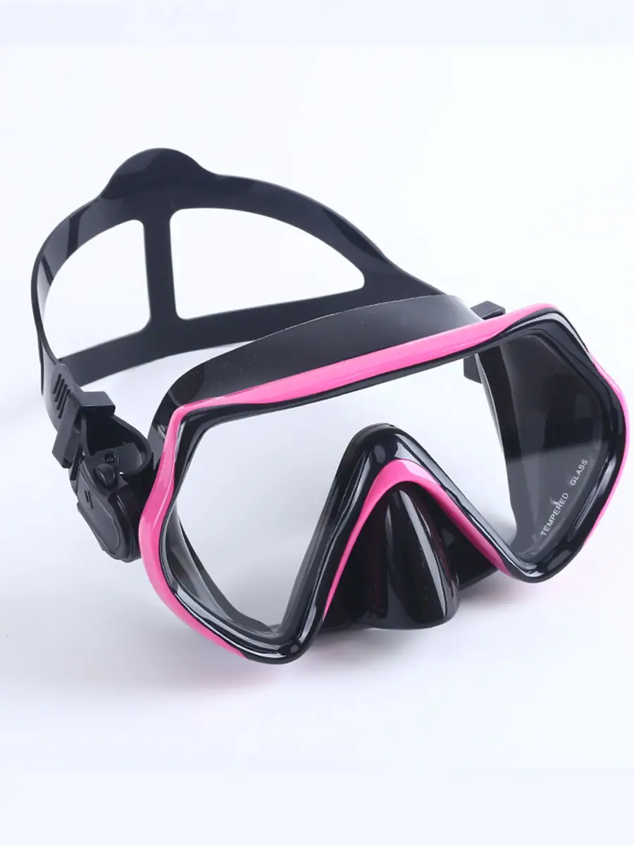 Snorkeling Set for Adults, Diving Goggles, Snorkel, High-Definition Vision, Large-Frame Diving Mask, Liquid Silicone