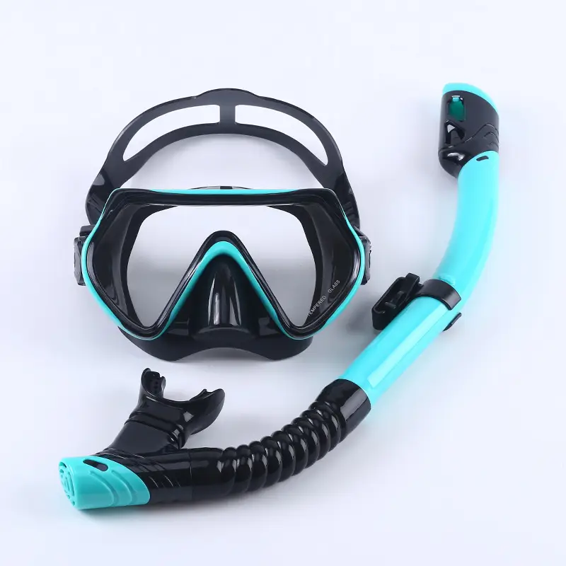 Snorkeling Set for Adults, Diving Goggles, Snorkel, High-Definition Vision, Large-Frame Diving Mask, Liquid Silicone
