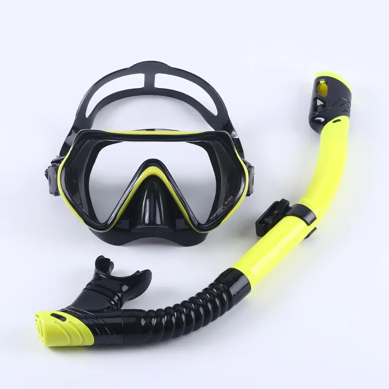 Snorkeling Set for Adults, Diving Goggles, Snorkel, High-Definition Vision, Large-Frame Diving Mask, Liquid Silicone