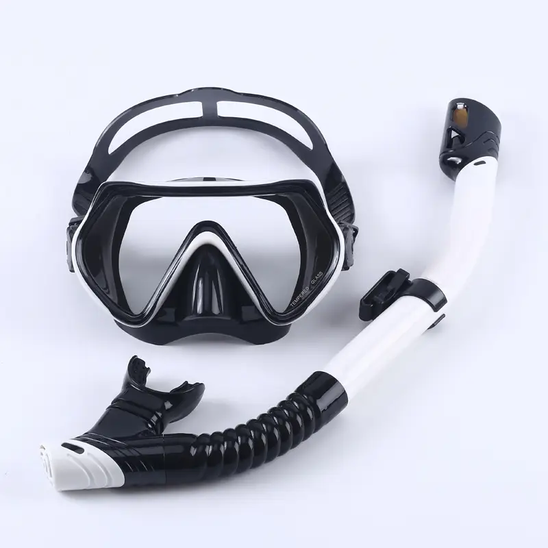 Snorkeling Set for Adults, Diving Goggles, Snorkel, High-Definition Vision, Large-Frame Diving Mask, Liquid Silicone