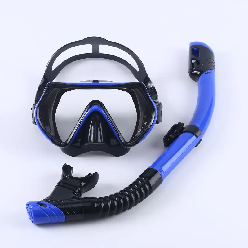 Snorkeling Set for Adults, Diving Goggles, Snorkel, High-Definition Vision, Large-Frame Diving Mask, Liquid Silicone