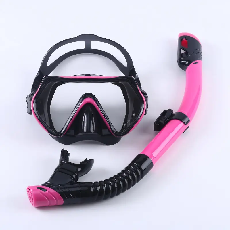 Snorkeling Set for Adults, Diving Goggles, Snorkel, High-Definition Vision, Large-Frame Diving Mask, Liquid Silicone