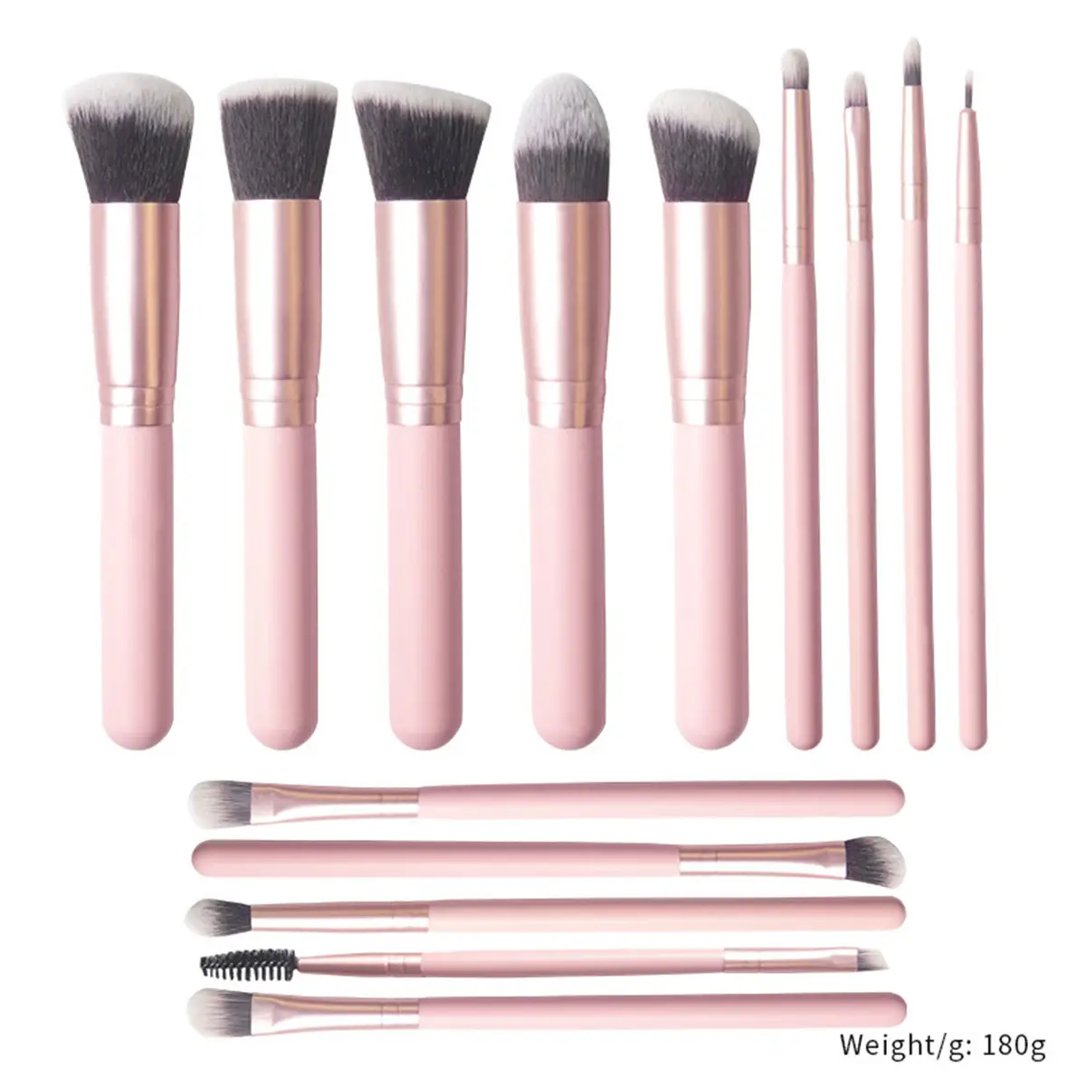 14-Piece Makeup Brush Set with Blush & Highlight Brushes - Image 13