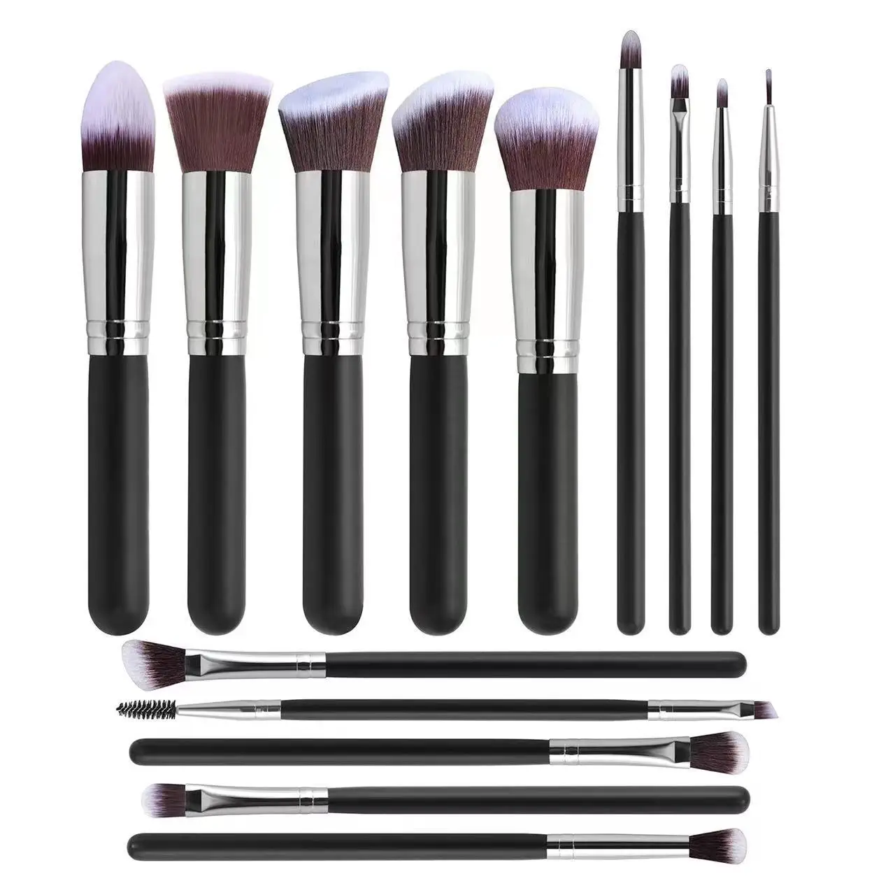 14-Piece Makeup Brush Set with Blush & Highlight Brushes