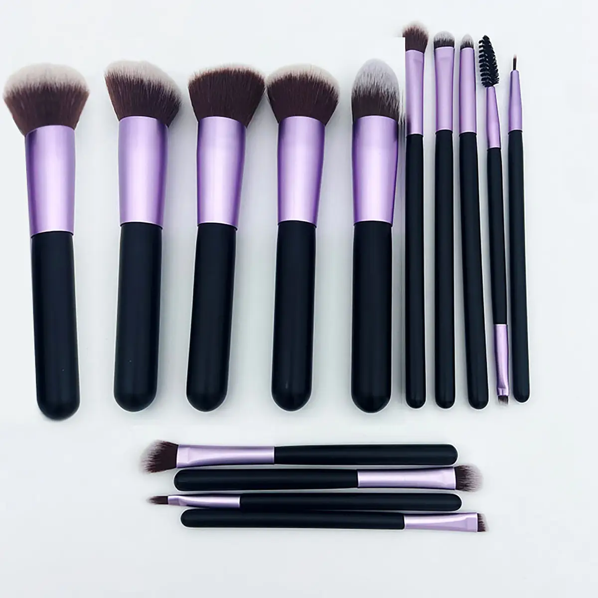 14-Piece Makeup Brush Set with Blush & Highlight Brushes - Image 9