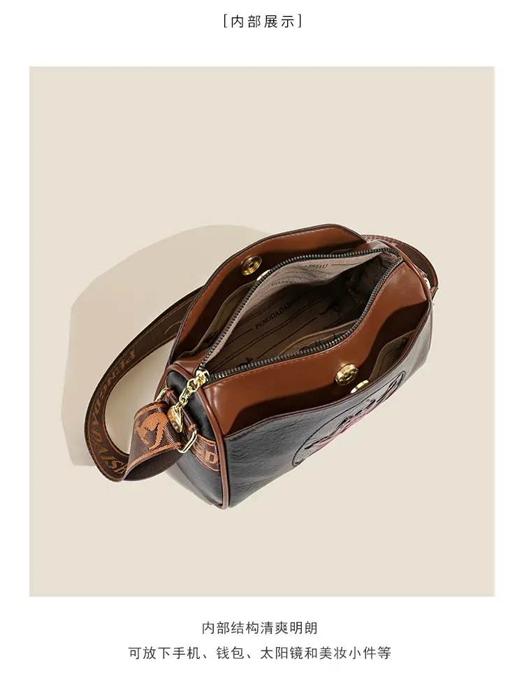 French Retro Embroidered Shoulder Bag for Women — feature 6