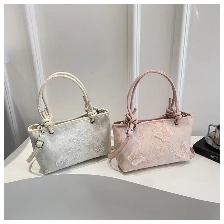 White Lace Bow Shoulder Bag for Women — feature 17