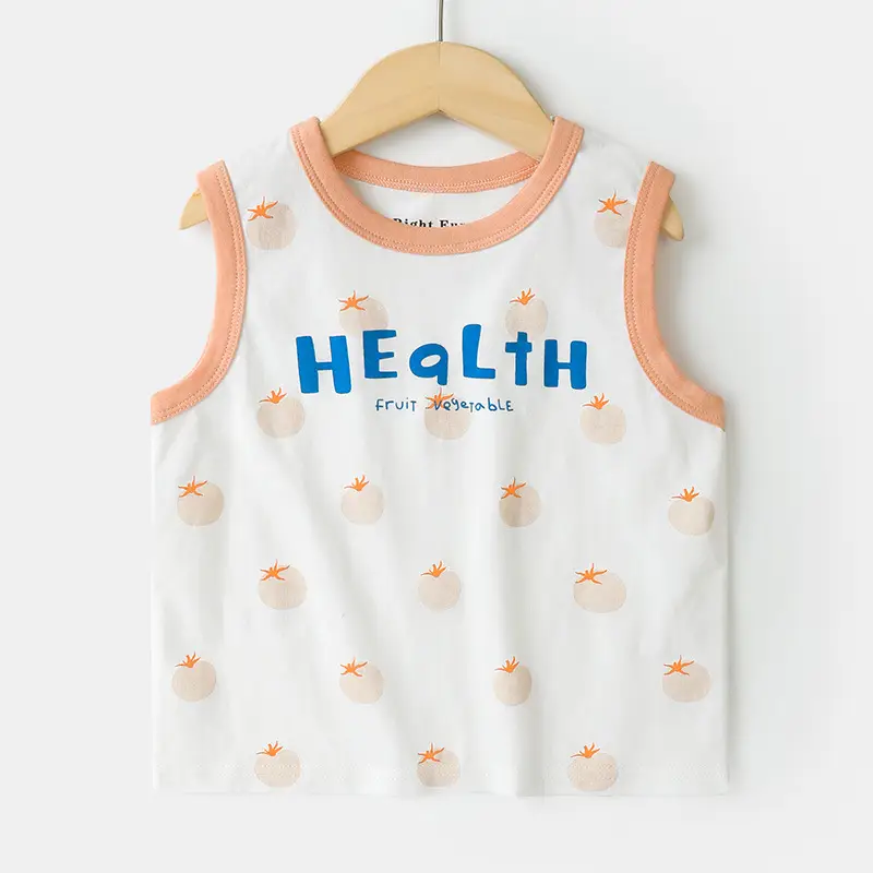 Right European Boy's Pure Cotton Sleeveless Vest White