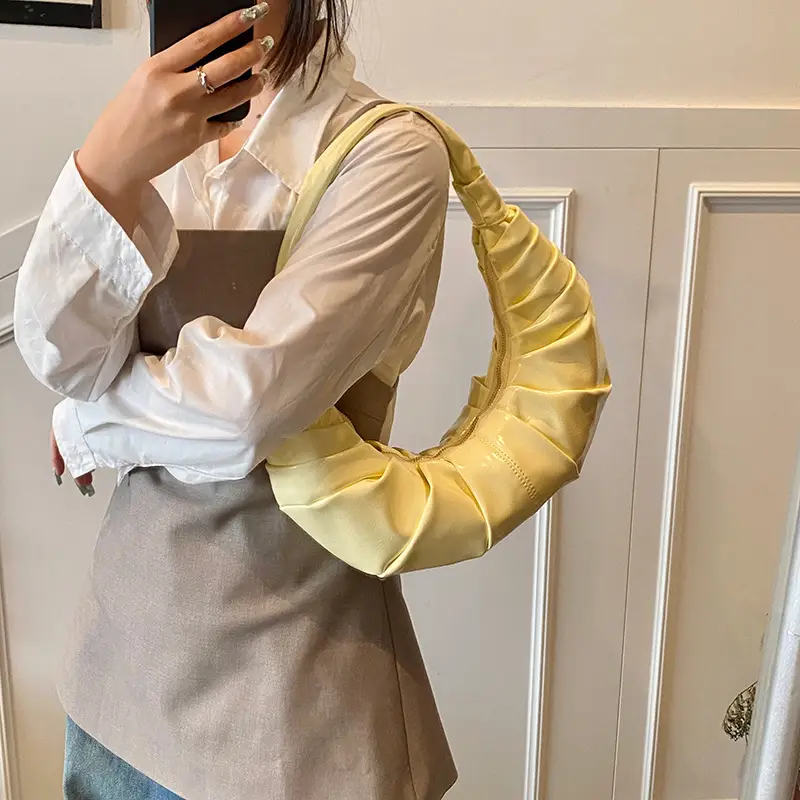 Silver Pleated Shoulder Bag for Women 2025 - Image 8