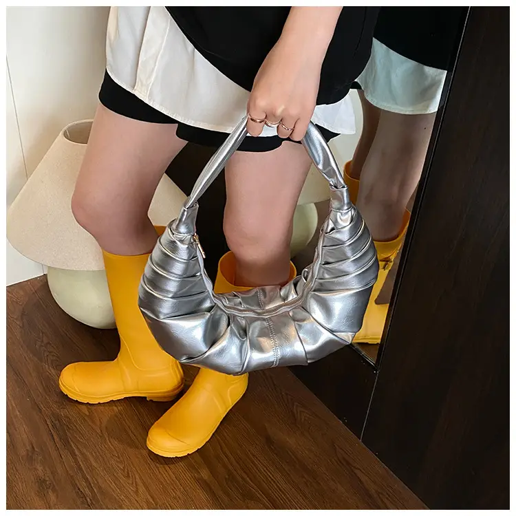 Silver Pleated Shoulder Bag for Women 2025 — feature 28