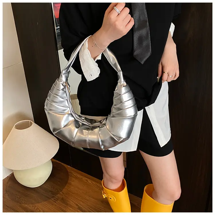 Silver Pleated Shoulder Bag for Women 2025 — feature 29