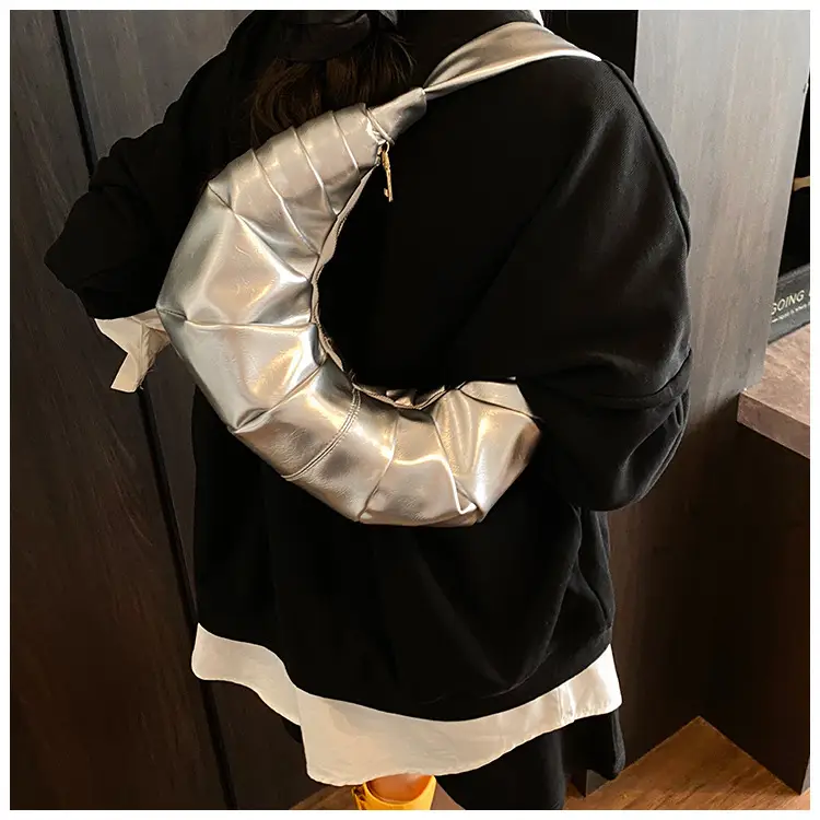 Silver Pleated Shoulder Bag for Women 2025 — feature 34