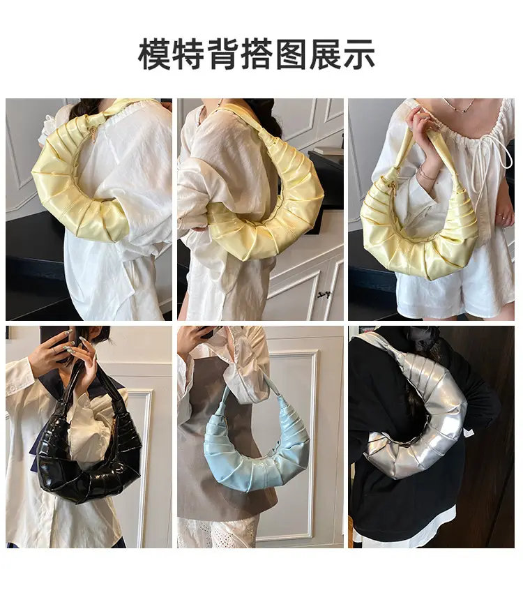 Silver Pleated Shoulder Bag for Women 2025 — feature 4