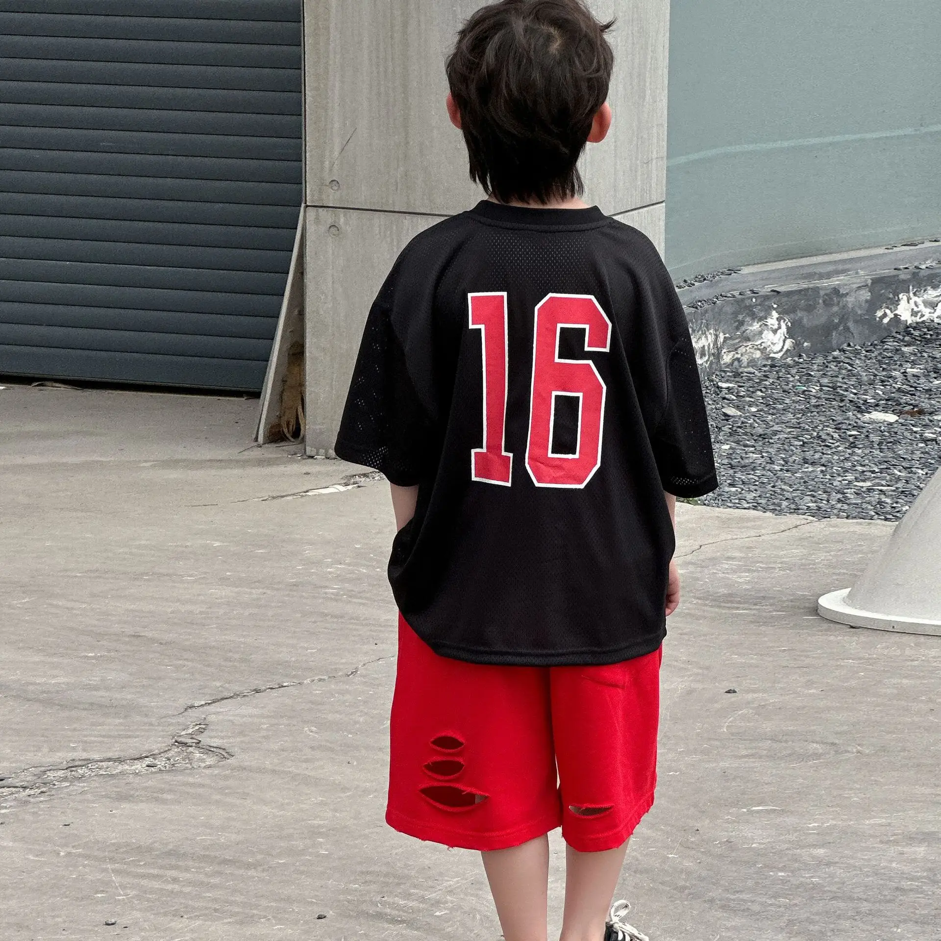 Boys 16 Red Shorts Casual Western Summer Top — feature 9