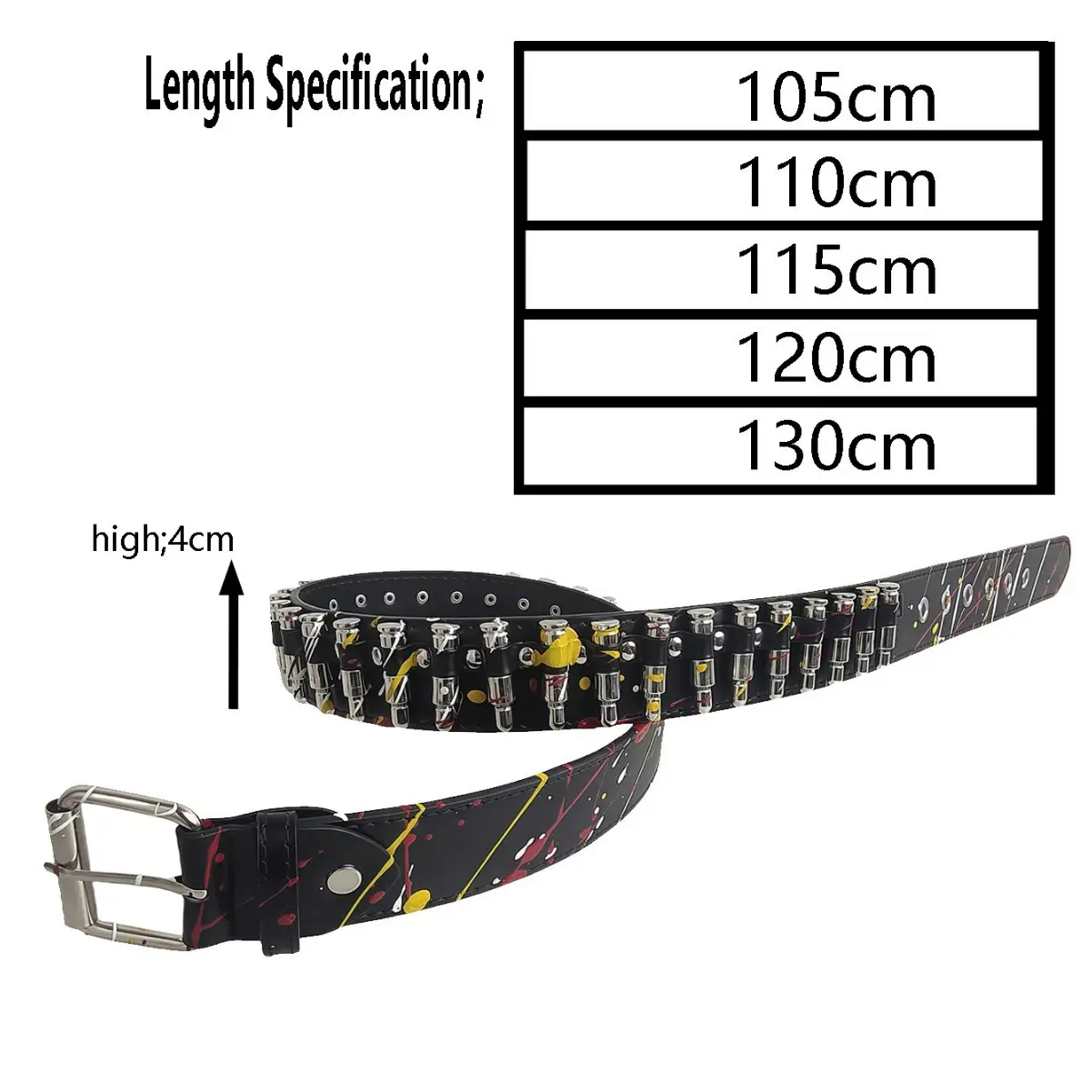 2025 American Fashion Bullet Belt with Color Print & Personalized Design - Image 5