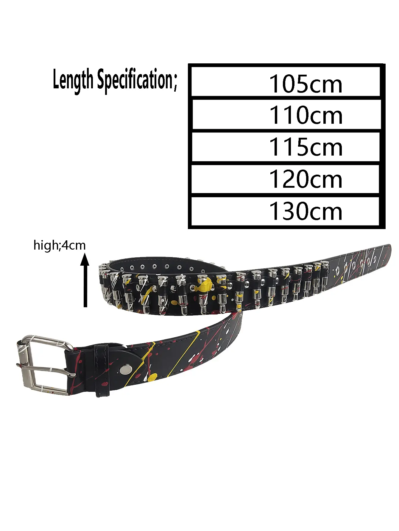 2025 American Fashion Bullet Belt with Color Print & Personalized Design — feature 4