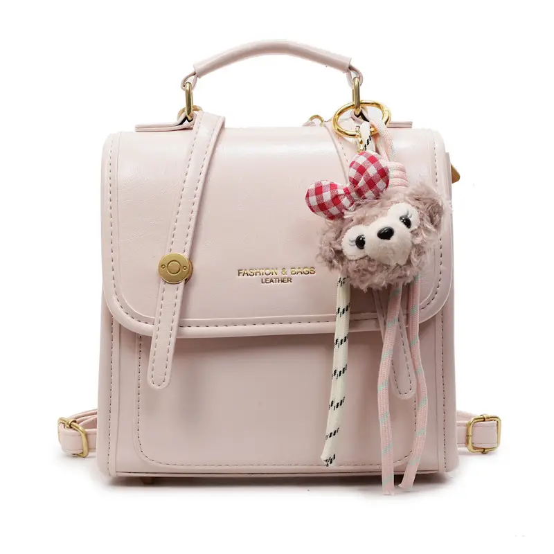 Women's Retro Crossbody Bag Beige Leather 2026 - Image 10
