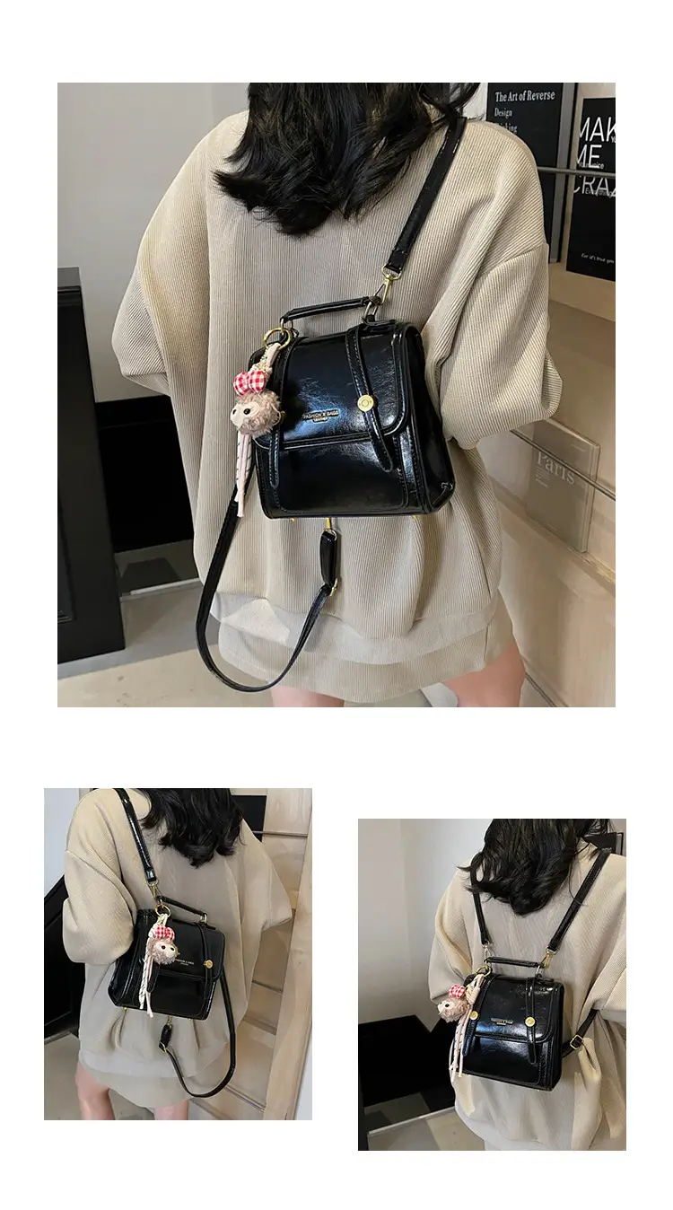 Women's Retro Crossbody Bag Beige Leather 2026 — feature 10