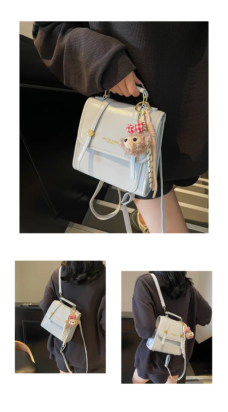 Women's Retro Crossbody Bag Beige Leather 2026 — feature 13