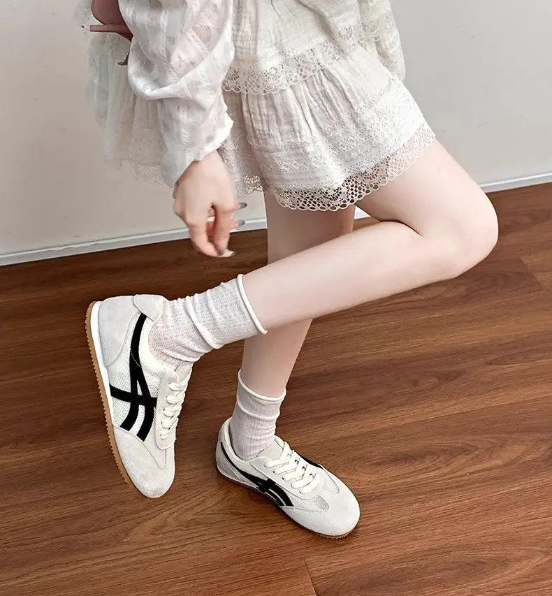 Mesh Breathable German Training Shoes for Women, White Sneakers, 2026 New Summer Versatile Thin Hollow-Out Running Shoes, Casual Sneakers — feature 14