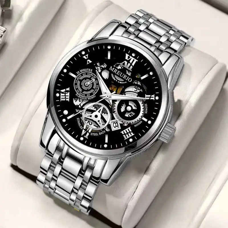 Gold Mechanical Skeleton Watch for Men - Image 9